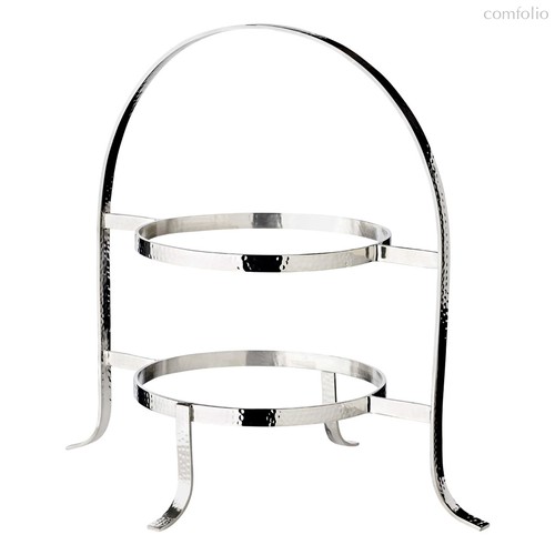 Подставка двухъярусная для тарелок 20-28см Edzard Сина 37,5х25х33 см, посеребрение - Edzard