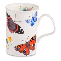 Кружка Roy Kirkham Сад бабочек Крапивница и Павлиний глаз Ланкастер 320 мл, фарфор костяной - Roy Kirkham