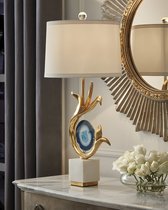 Настольная лампа с агатом Эдеса, цвет золотой - Louvre Home