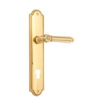Дверная ручка Venezia Castello CYL на планке PL98 полированная латунь - Venezia Collezione