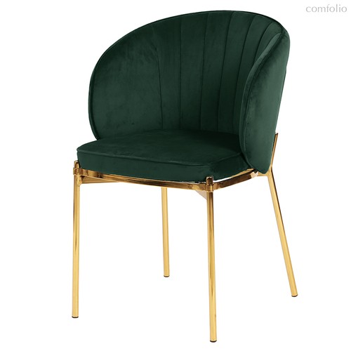 Кресло Coral, велюр, темно-зеленое, цвет темно-зеленый - Berg