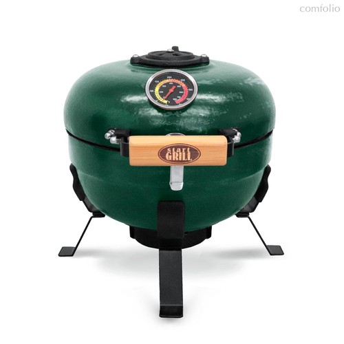 Портативный керамический гриль TRAVELLER 12 дюймов, цвет зеленый - Start Grill