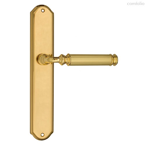 Дверная ручка Venezia Mosca на планке PL02 полированная латунь - Venezia Collezione