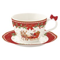 Чашка с блюдцем Christmas Heritage, 240 мл - Easy life