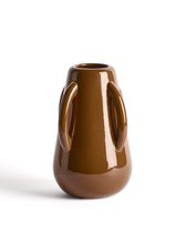 Ваза Odra из коричневой керамики с глянцевой отделкой, 25,5 см - La Forma
