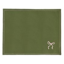 Салфетка под приборы Fancy Bows оливкового цвета из коллекции Essential, 35х45 см - Tkano