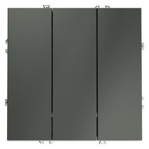 Выключатель встраиваемый VOLTUM S70 трехклавишный 10А, (титан) - Voltum