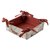 Корзинка для хлеба из хлопка терракотового цвета с принтом Цветы из коллекции Prairie, 30х30 см - Tkano