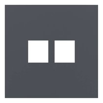 Лицевая панель для двойной информационной розетки 35442 BT, базальт