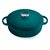 Кастрюля с крышкой низкая Voeux Profond d24 см, чугун, бирюзовая - Voeux