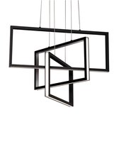 Прямоугольная чёрная люстра Ульрих
