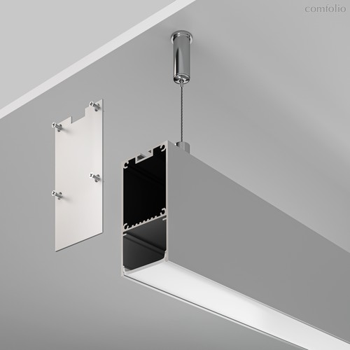 Алюминиевый профиль накладной-подвесной 35?66 (Серебро, 2 м) , ALM-3566-S-2M - Maytoni