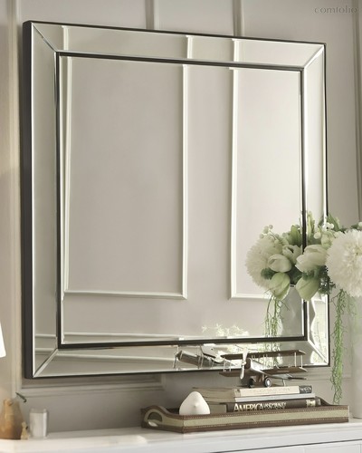 Настенное зеркало в раме Бринкли, цвет черный - Louvre Home