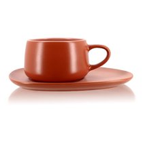 Чашка чайная с блюдцем OGO Outo 300 мл, керамика, красная - OGO