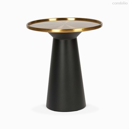 Кофейный столик Vaso Gold диаметр 45, цвет золотой/черный - Cosmo
