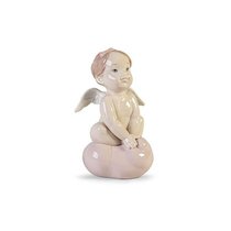 Фигурка NAO Ангел на розовом облаке 10х12х17 см, фарфор - NAO