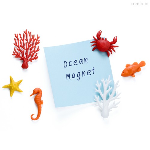 Набор из 6 магнитов для холодильника Ocean - Qualy