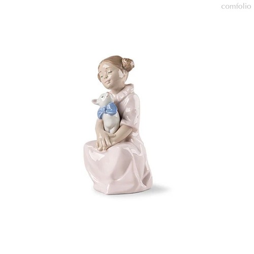 Фигурка NAO Девочка с котенком 20х10 см, фарфор - NAO