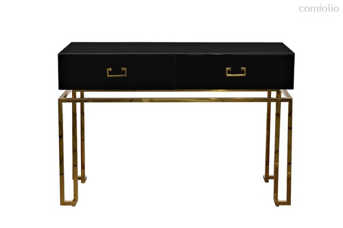 Консоль черная 2 ящика 120x42x77см - Garda Decor