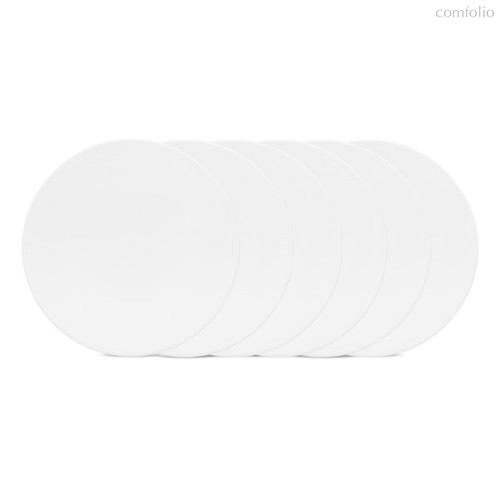 Набор тарелок закусочных Decor de table Плиссе 21,5 см, 6 шт, фарфор костяной, п/к - Decor De Table