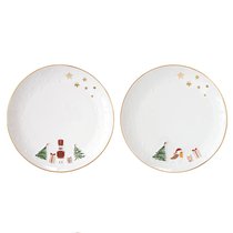 Набор десертных тарелок Let it snow, Nutcracker & Bird, ?16 см, 2 шт. - Easy life