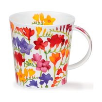 Кружка для чая и кофе Dunoon Цветы и бабочки Кернгорм 480 мл, фарфор костяной