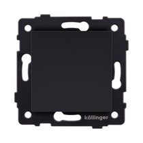 Выключатель 1-клавишный проходной 10А/250В, черный матовый Kollinger REA-S-003BM для Aspekt, Eleganz, Reflex - Kollinger