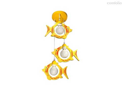 Donolux BABY подвесной светильник, рыбки, декор жёлтого цвета, шир 40см, выс 100см, 3хЕ27 40W, армат - Donolux