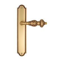 Дверная ручка Venezia Lucrecia на планке PL98 французское золото + коричневый - Venezia Collezione