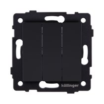 Выключатель 3-клавишный 10А/250В, черный матовый Kollinger REA-S-012BM для Aspekt, Eleganz, Reflex - Kollinger