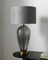 Серая настольная лампа Бардет, цвет серый - Louvre Home