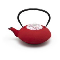 Чайник заварочный Bredemeijer Yantai 1,2л, с фильтром, чугун, с фарфоровой крышкой, красный - Bredemeijer
