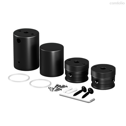 Набор для вертикального накладного монтажа круглого неона 360° D25 черный - Maytoni