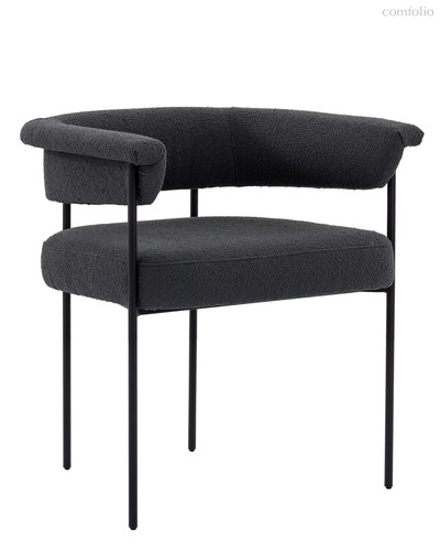 Черный мягкий стул Эбби, цвет черный - Louvre Home