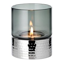 Подсвечник для чайной свечи Edzard Космо d11,5хh13 см, сталь нержавеющая, стекло - Edzard