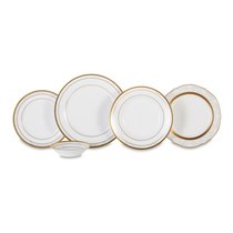 Сервиз столовый Noritake Хэмпшир, золотой кант на 4 персоны 20 предметов, фарфор - Noritake
