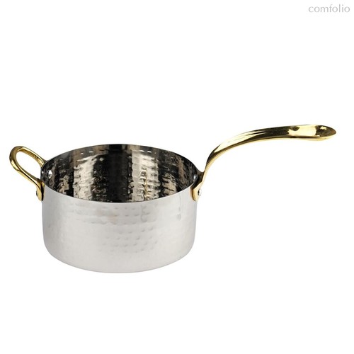 Кастрюля сотейник для подачи 12 см h5,8 см Dents нерж. 2 ручки золото P.L. Proff Cuisine - P.L. Proff Cuisine