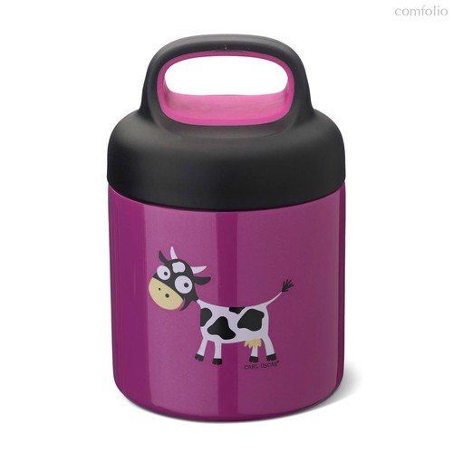 Термос для еды LunchJar™ Cow 0.3л фиолетовый, цвет фиолетовый - Carl Oscar