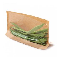 Пакет бумажный с окном для еды, 21*16/12*3 см, крафт-бумага, 100 шт/уп, Garcia de Pou - Garcia De Pou