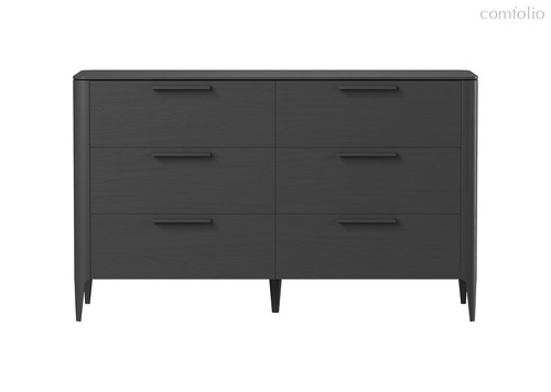 Комод Type oak 6 ящиков ширина 140 см (черный) - Ellipse