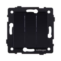 Выключатель 3-клавишный 10А/250В, черный Kollinger REA-S-012BK для Aspekt, Eleganz, Reflex - Kollinger