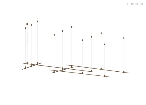 Magnet Modular System «CODE 1.2», L2000x3xL1000х2хH95-3000 мм (высота регулируется), DC24V, подвесное основание для модульных светильников, темная бронза, блок питания в комплект не входит - Donolux