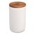 Банка для хранения Décor de table Home 750 мл, керамика, дерево, белая - Decor De Table