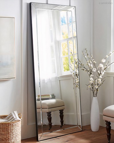 Зеркало в полный рост Рашмор, цвет черный - Louvre Home