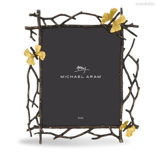 Рамка для фото Michael Aram Бабочки гинкго 20х25 см, латунь - Michael Aram