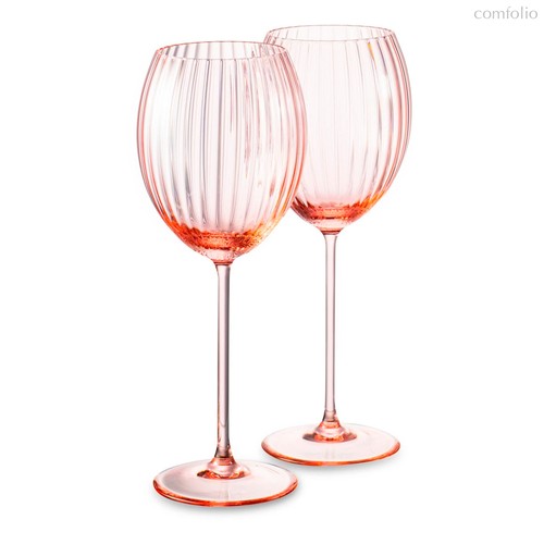 Набор бокалов для белого вина Anna Von Lipa Лион 380 мл, 2 шт, стекло хрустальное, розовый - Anna Von Lipa