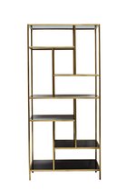 Стеллаж золотистый/темн. ст. 80x35x180см - Garda Decor