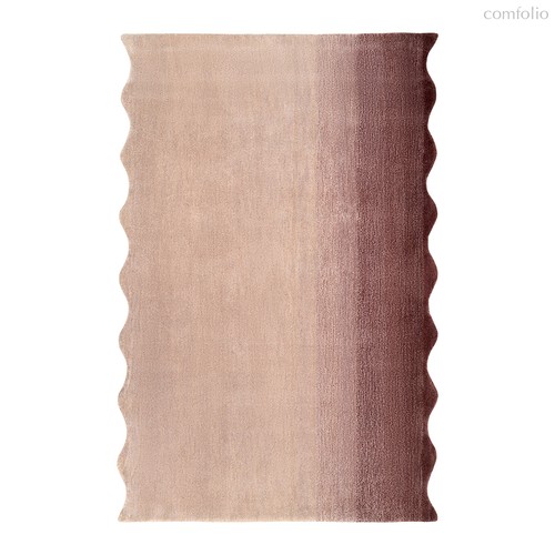 Ковер из шерсти Over Horizon цвета марсала из коллекции Trendy Ruffles - Tkano