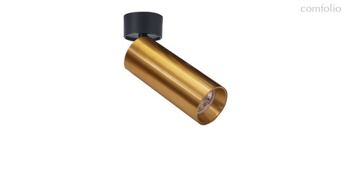 LED Rollo светильник накладной, поворотный GU10, D57хH195мм, IP20, черный-латунь, без лампы - Donolux