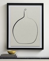 Постер Drawing Vase с чёрной рамой, цвет бежевый - Louvre Home